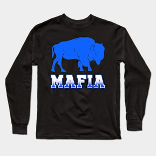 Mafia Blue Football Long Sleeve T-Shirt